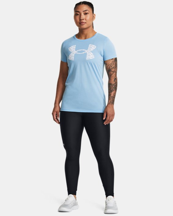 Women's UA Tech™ Graphic Short Sleeve in Blue image number 2